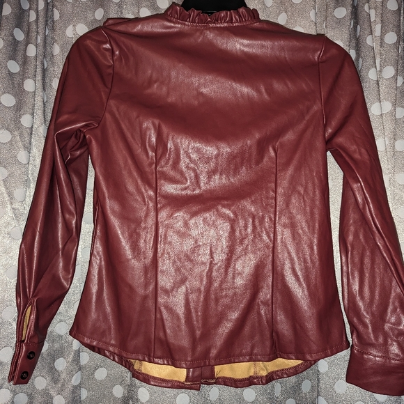 Faux Leather Top - Picture 3 of 9
